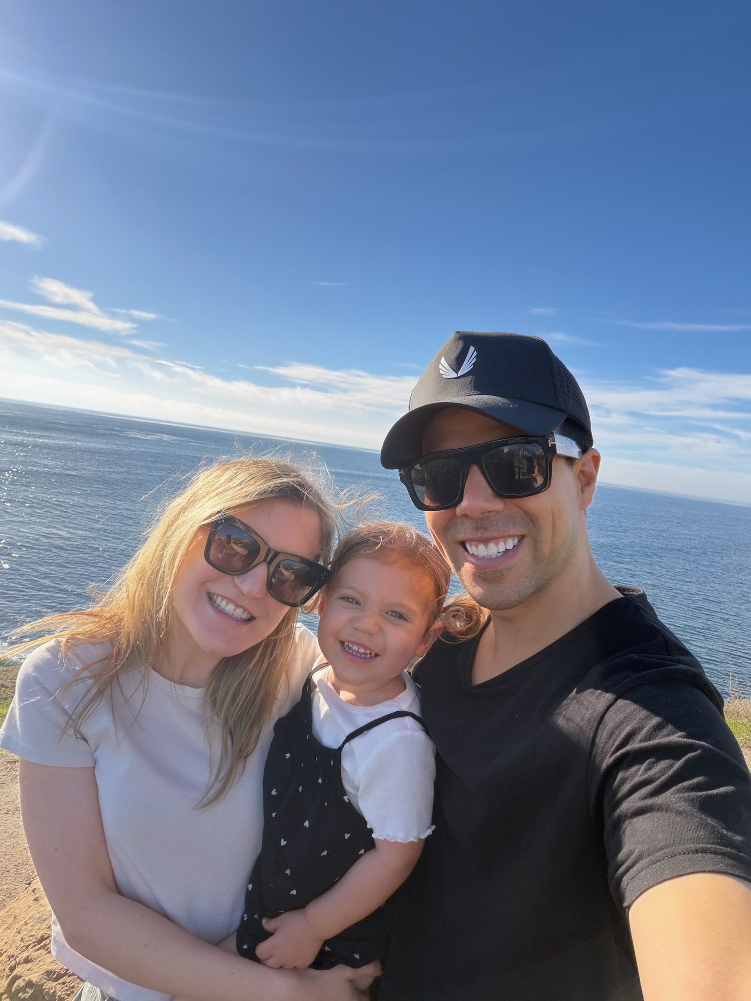 Mario and Alyssa, founders of Good Pick Coffee, with their daughter Emma